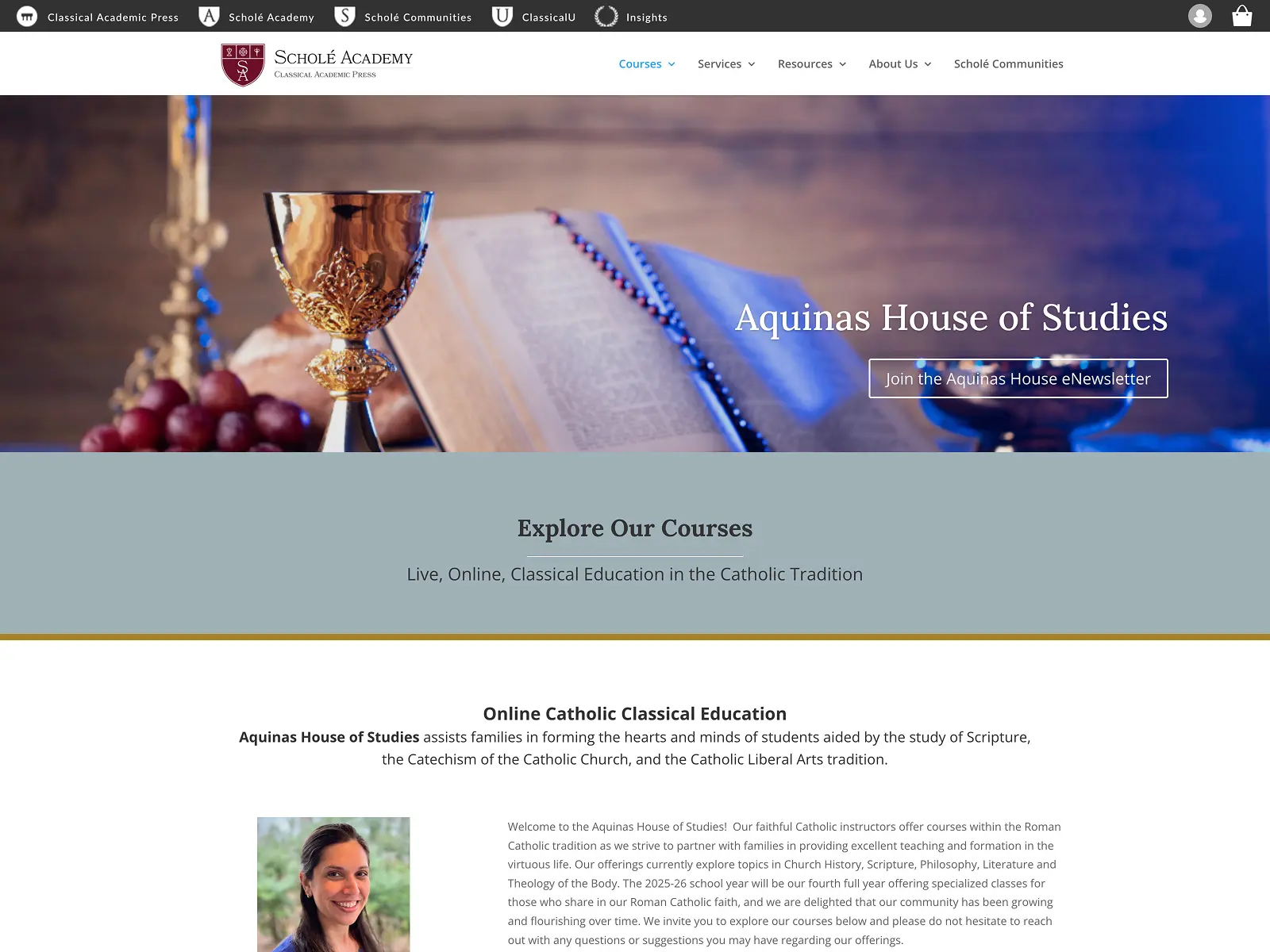 Aquinas House of Studies banner